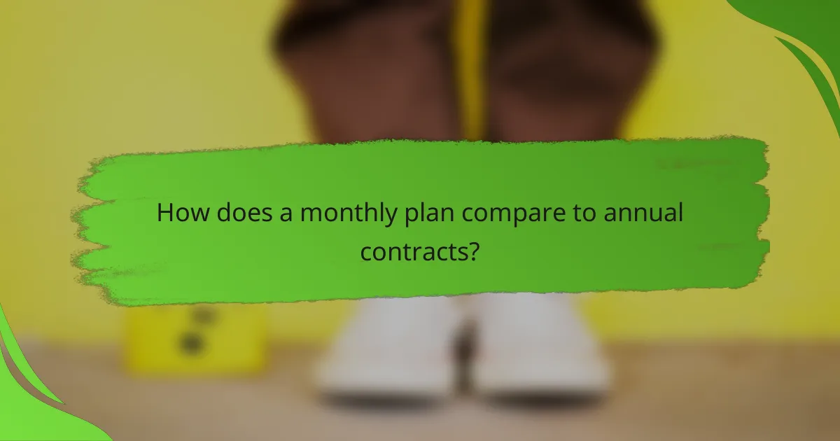 How does a monthly plan compare to annual contracts?