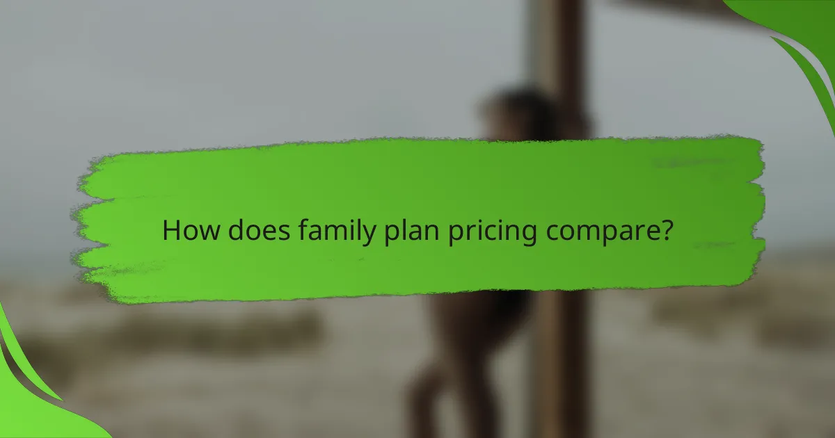 How does family plan pricing compare?