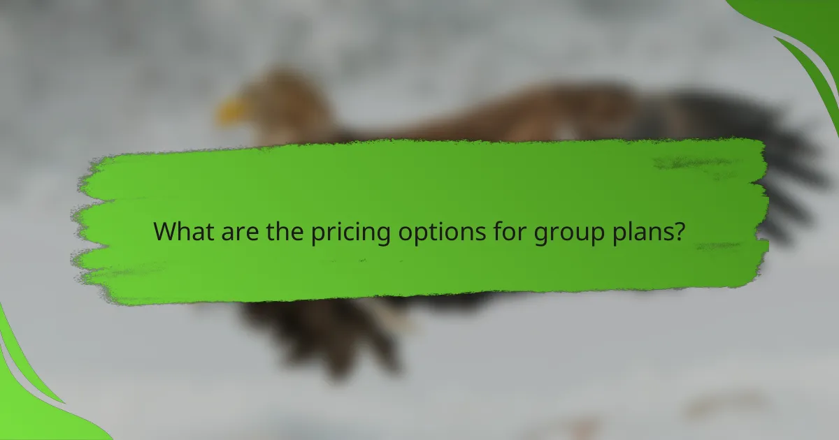 What are the pricing options for group plans?