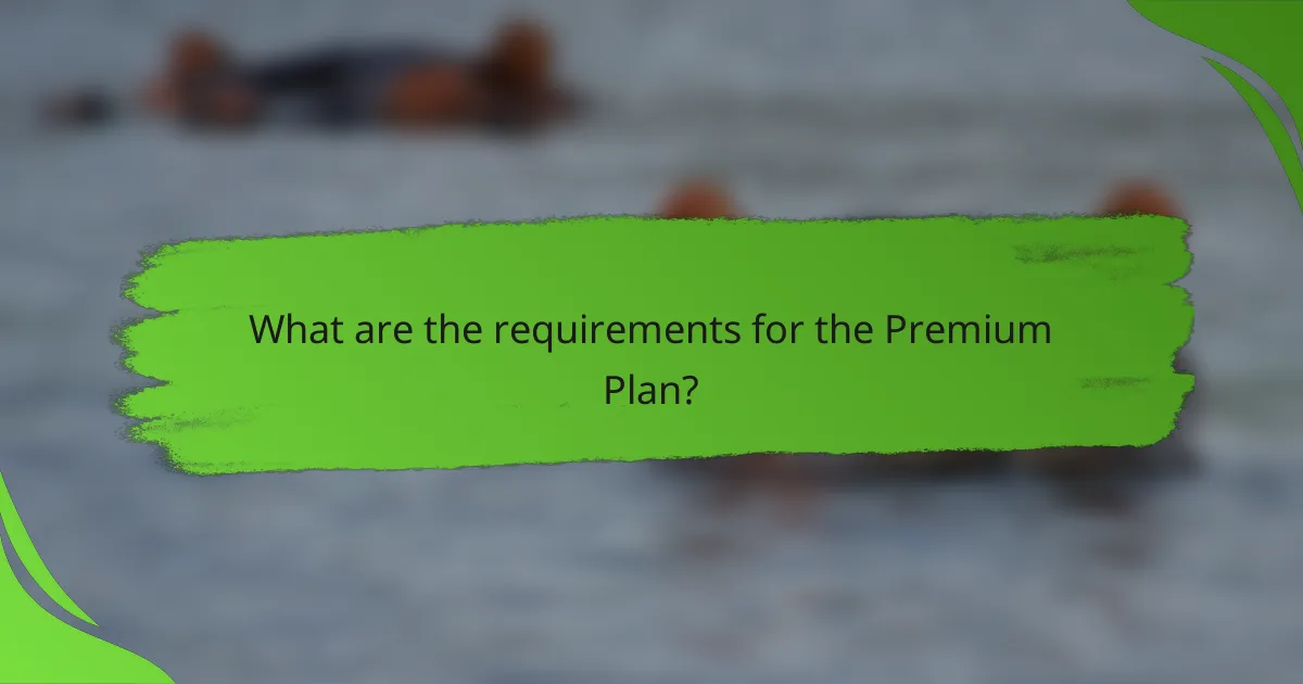 What are the requirements for the Premium Plan?