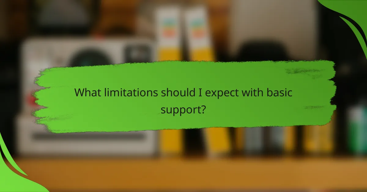 What limitations should I expect with basic support?